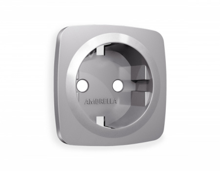 AMBRELLA Лицевая панель OMEGA Сталь мат. для электр. роз. с/з QUANT