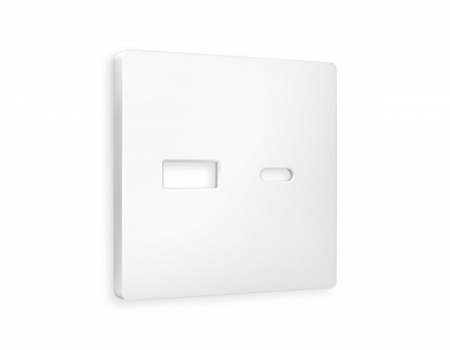 AMBRELLA Лицевая панель ALFA Белый мат. для роз. 2USB A+C QUANT