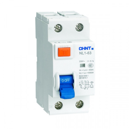 CHINT УЗО NL1-63 2P 40A 30mA 6kA тип AC (DB) (R)