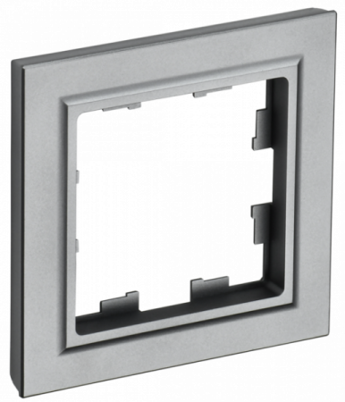 IEK BRITE BASE Сталь Рамка 1-м РУ-1-БрС