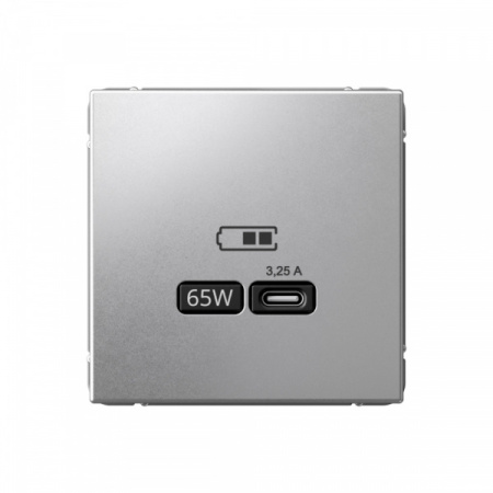 SE ArtGallery Алюминий USB Розетка тип-С 65Вт высокоскор.заряд. QC, PD, механизм
