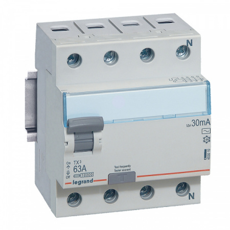 Legrand TX3 УЗО 4P 63A 30MA (AC)
