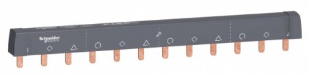 SE Acti 9 Шинка гребенчатая 3P (L1L2L3…) 12 мод.18мм 100А разрезаемая