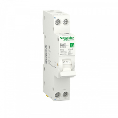 SE RESI9 АВДТ (ДИФ) 1P+N С 16А 6000A 30мА 18mm тип AC