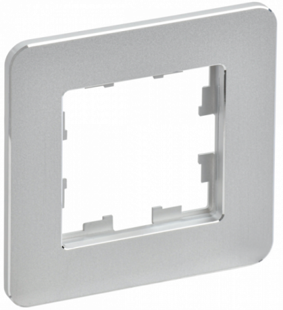 IEK BRITE DECOR Алюминий матовый металл скругл.угол Рамка 1-м РУ-1-1-Бр RE