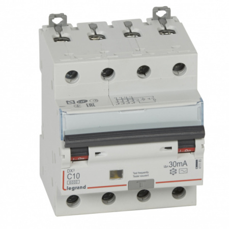 Legrand DX3 Дифференциальный автоматический выключатель 4P 10А (С) 30MA-AC