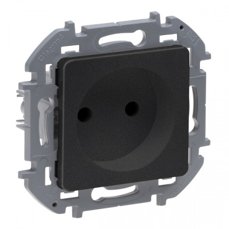 Legrand INSPIRIA Антрацит Розетка 2К - 16 А - 250 В