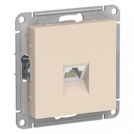 SE AtlasDesign Бежевый Розетка компьютерная RJ45, механизм