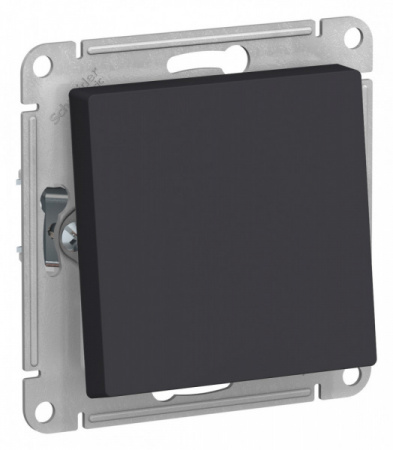 SE AtlasDesign Aqua Карбон Переключатель 1-клавишный, сх.6, IP44, 10АХ, механизм