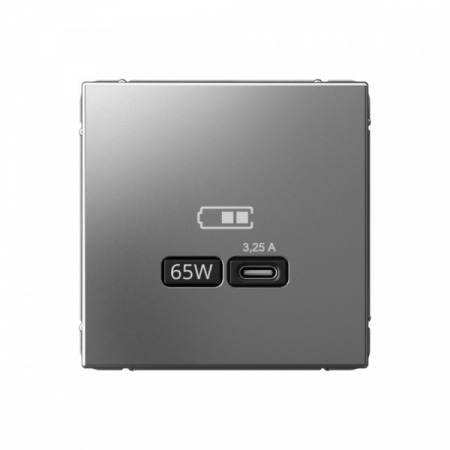 SE ArtGallery Сталь USB Розетка тип-С 65Вт высокоскор.заряд. QC, PD, механизм
