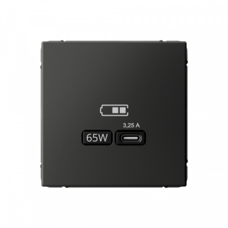 SE ArtGallery Базальт USB Розетка тип-С 65Вт высокоскор.заряд. QC, PD, механизм