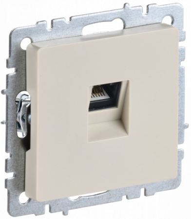 IEK BRITE BASE Бежевый Розетка RJ45 комп.кат.6 РК11-БрКр