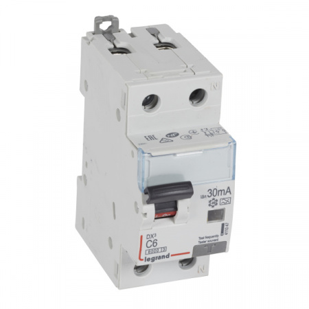 Legrand DX3 Дифференциальный автоматический выключатель 1P+N 6А (С) 30MA-A