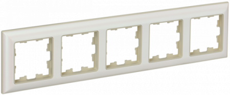 IEK BRITE DECOR Жемчуг/беж 3D-форма Рамка 5-м РУ-5-Бр