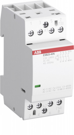 ABB Контактор ESB25-31N-06 модульный (25А АС-1, 3НО+1НЗ), катушка 230В AC/DC