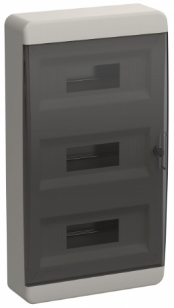 IEK TEKFOR Корпус пластиковый ЩРН-П-36 IP41 черная прозрачная дверь IEK