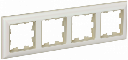 IEK BRITE DECOR Жемчуг/беж 3D-форма Рамка 4-м РУ-4-Бр