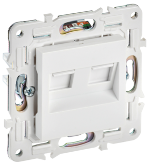 SKANDY Розетка компьютерная двойная RJ45 кат.6 SK-K04W арктический белый