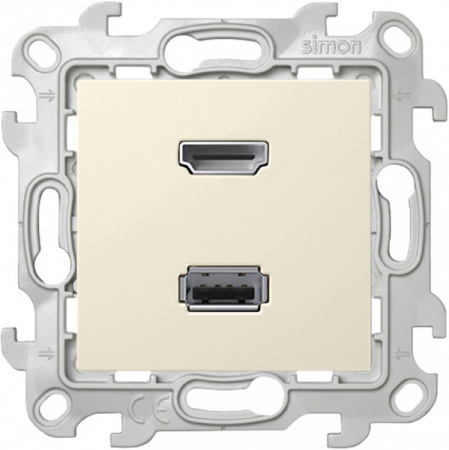 Simon 24 Слоновая кость Коннектор HDMI+USB 2.0