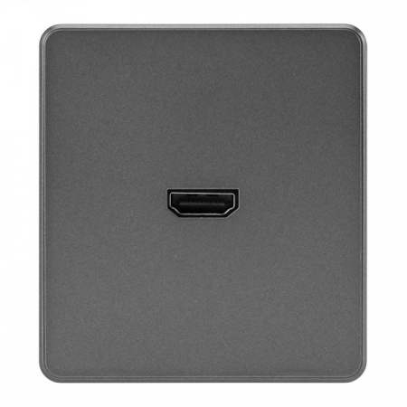 MIELE ROUND Розетка HDMI с/у титан, с 1-пост. рамкой