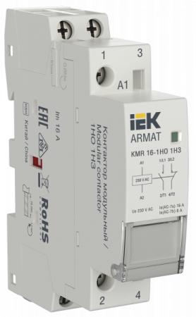 IEK ARMAT Контактор модульный KMR 16А 230В AC 1НО 1НЗ