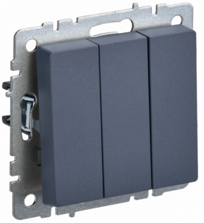 IEK BRITE BASE Маренго Выключ.3-кл 10А ВС10-3-0-БрМ