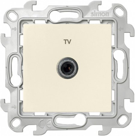 Simon 24 Слоновая кость Розетка TV оконечная