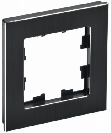 IEK BRITE DECOR Черный металл Рамка 1-м РУ-1-1-БрЧ