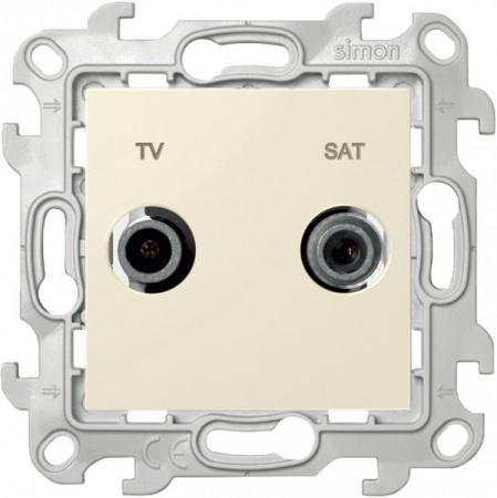 Simon 24 Слоновая кость Розетка TV-SAT одиночная