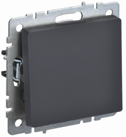 IEK BRITE BASE Графит Выключ. 1-кл прох 10А ВС10-1-6-БрГ