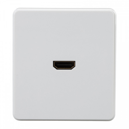 MIELE ROUND Розетка HDMI с/у перламутр, с 1-пост. рамкой