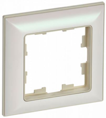 IEK BRITE DECOR Жемчуг/беж 3D-форма Рамка 1-м РУ-1-Бр