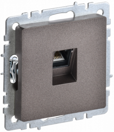 IEK BRITE BASE Темн.бронза Розетка комп. RJ45 кат.6 РК11-БрТБ