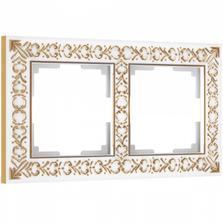Werkel Antik Рамка на 2 поста (белое золото) W0021523