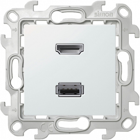 Simon 24 Белый Коннектор HDMI+USB 2.0
