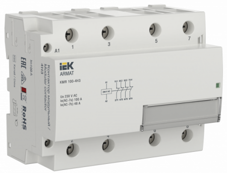 IEK ARMAT Контактор модульный KMR 100А 230В AC 4НЗ