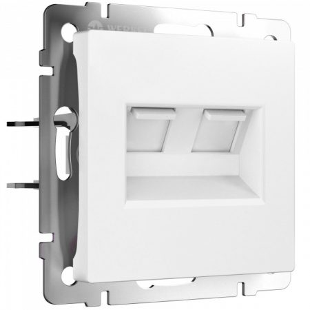 WERKEL Розетка двойная Ethernet RJ-45 (белый матовый) W1181161
