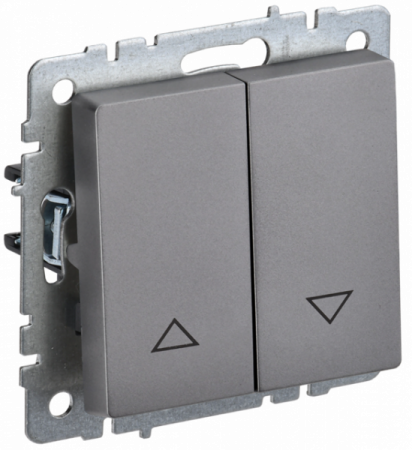 IEK BRITE BASE Сталь Выключ. жалюзи 10А ВС10-1-5-БрС