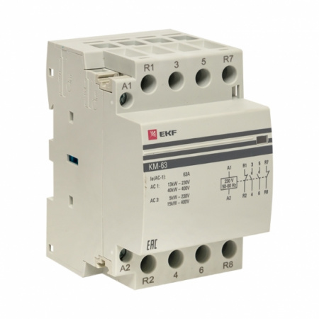 EKF PROxima Контактор модульный КМ 63А 2NО+2NC (3 мод.)