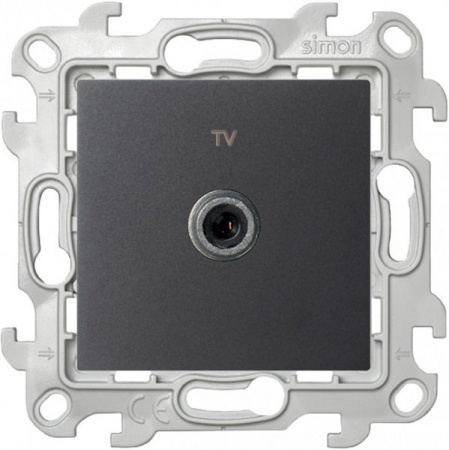 Simon 24 Графит Розетка TV одиночная