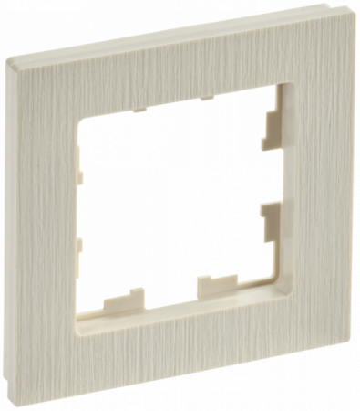 IEK BRITE DECOR Бежевый рифленый Рамка 1-м РУ-1-Бр