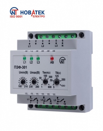 НовАтек-Электро Переключатель фаз электронный ПЭФ-301