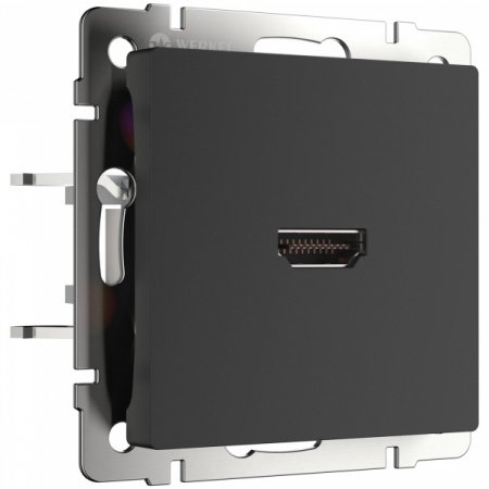 WERKEL Розетка HDMI (черный матовый) W1186008