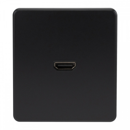 MIELE ROUND Розетка HDMI с/у оникс, с 1-пост. рамкой