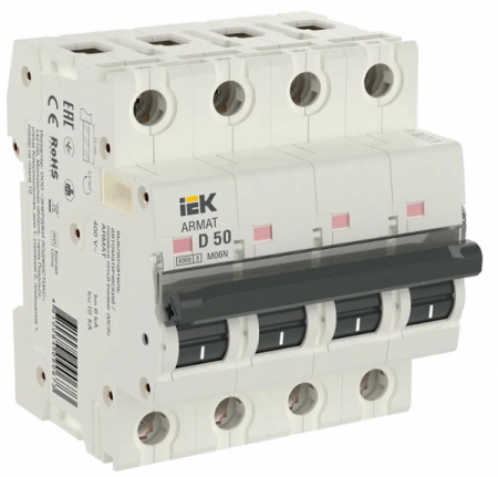 IEK ARMAT Автоматический выключатель M06N 4P D 50А 