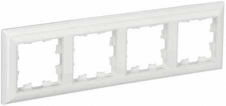 IEK BRITE DECOR Белый 3D-форма Рамка 4-м РУ-4-Бр