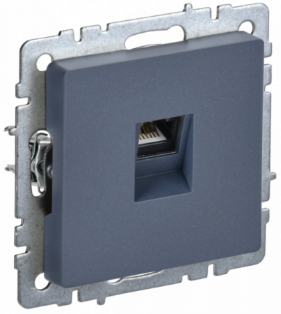 IEK BRITE BASE Маренго Розетка компьютерная RJ45 кат.5E РК10-БрМ