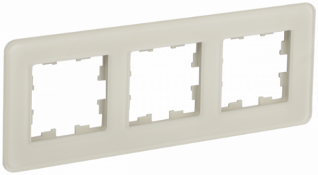 IEK BRITE DECOR Песчаный стекло скругл.угол Рамка 3-м РУ-3-2-Бр RE