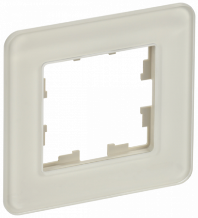 IEK BRITE DECOR Песчаный стекло скругл.угол Рамка 1-м РУ-1-2-Бр RE