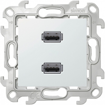 Simon 24 Белый Коннектор 2хUSB 2.0 тип A